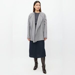 Tom Ford 100% Cashmere Jacket with Leather Trim – Minimalist Draped Luxury